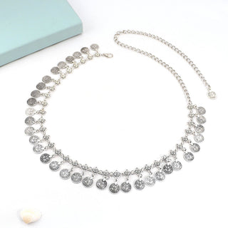 Vintage Disc Tassel Coin Waist Chain Women's Belt