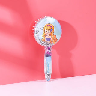 Cute Princess Glitter Massage Hair Comb For girl