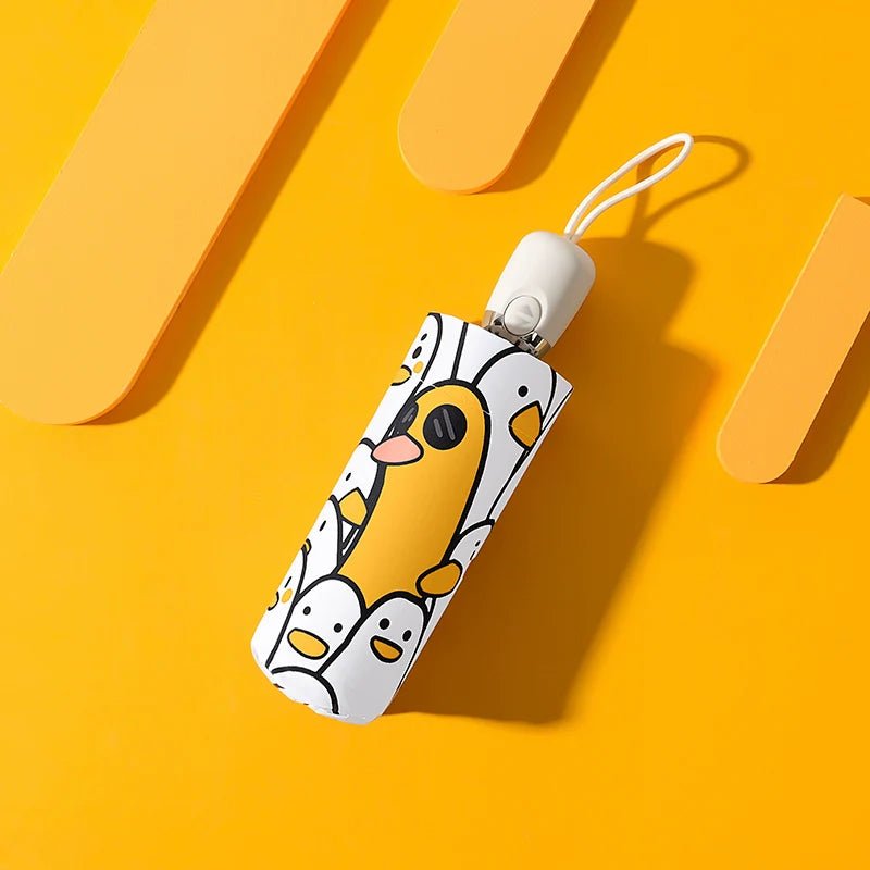 Cool duck small portable five-fold automatic all season umbrella