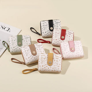 Japanese Style Cute Kitten Card Holder Money Wallet