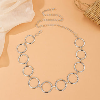 High Grade Metal Ring Waist Chain Belt For Women