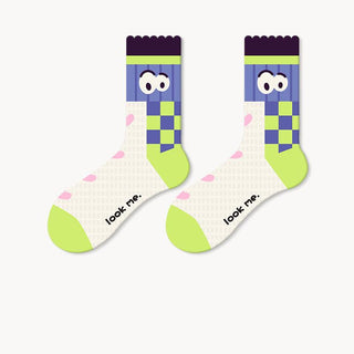 Colorful Printed cotton fancy summer socks