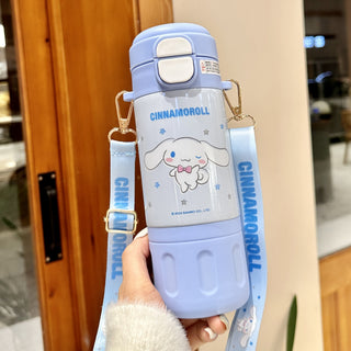 Chuhe Sanrio Insulated Water Bottle 480ml Steel Travel Cup Kit