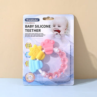 Circle Shaped Silicone Chewing Soothing Baby Teether