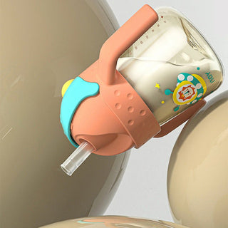 Noair Planet Learning Sliding Cover Straw Anti Water Drop Drinking Bottle for Kids