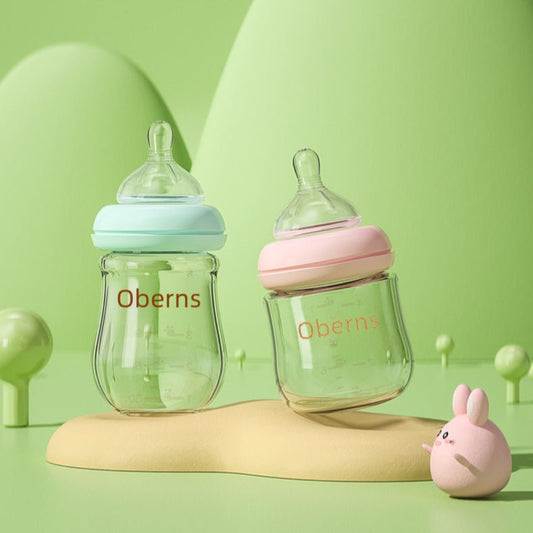 Oberns Brand High Quality Glass Feeding Bottle Feeder for Baby