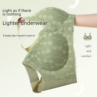 Korean style Seamless Front Open Button Comfortable Padding Bra