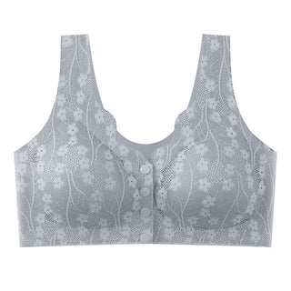Korean style Seamless Front Open Button Comfortable Padding Bra