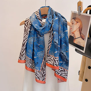 All Season Friendly Both Side Colorful Printed Women's Viscose Scarf