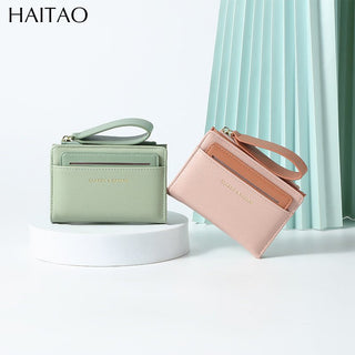 Women's High Quality Solid Color Zipper Coin Purse Card Holder Wallet