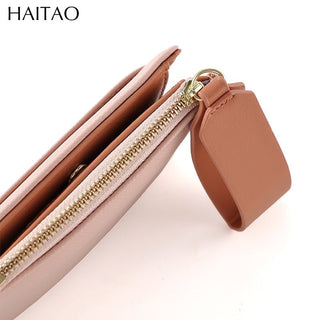 Women's High Quality Solid Color Zipper Coin Purse Card Holder Wallet