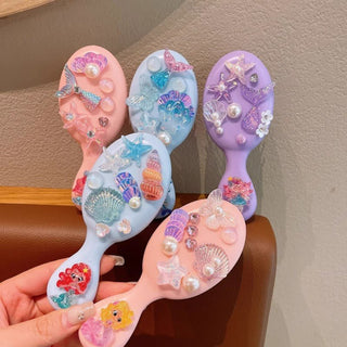 Cute Mermaid Themed Decorative Hair Brushes for Kids