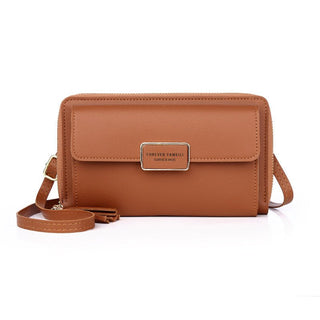 Compact Style PU Shoulder Messenger Bag for Female