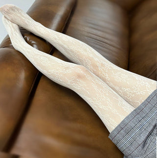 Spring and Summer New Thin Mesh Jacquard Plus Size Stockings