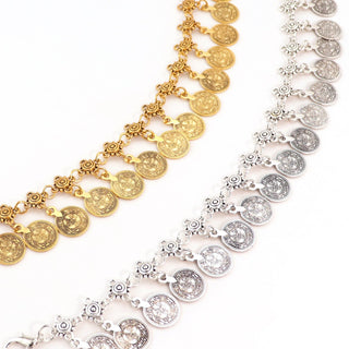 Vintage Disc Tassel Coin Waist Chain Women's Belt