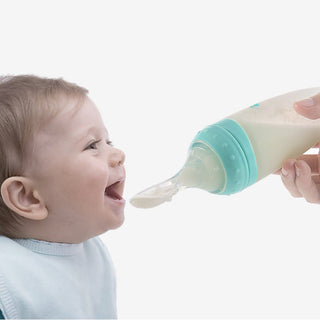 BBET Brand Baby Silicone Rice Paste Spoon Feeding Bottle