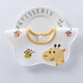 Antibacterial Saliva Towel 360 Degree Premium Embroidered Baby Cotton Bib