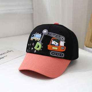 3D Crane Flagged Comfy Baseball Cap for Kids