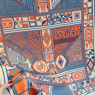 Luxurious Color Block Geometric Pattern Korean Version Winter Shawl
