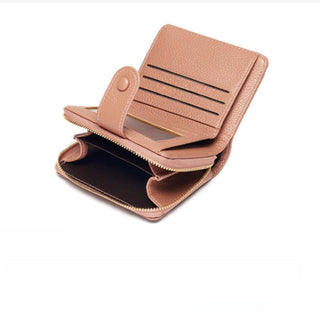 Compact and Handy PU Multi Chamber Coin Purse for Women