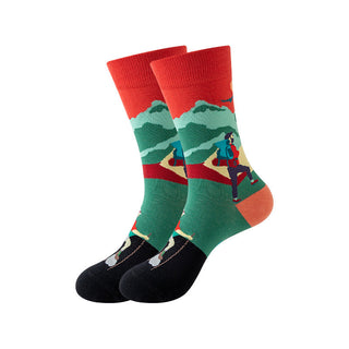 Cartoon color trendy cotton autumn and spring socks for men & women