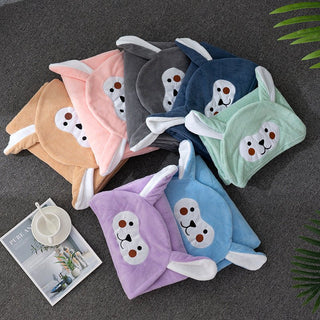 Soft and Wearable Hooded Cape Thickened Bath Towel for Children