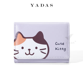 YADAS Cute Multipurpose PU Trifold Coin Wallet for Ladies