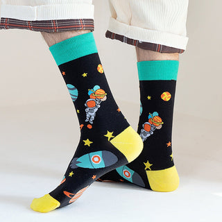 Cartoon color trendy cotton autumn and spring socks for men & women