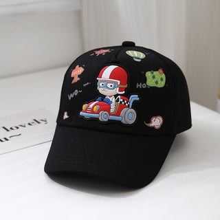 Leather Label Graffiti Car Baseball Cap for Children