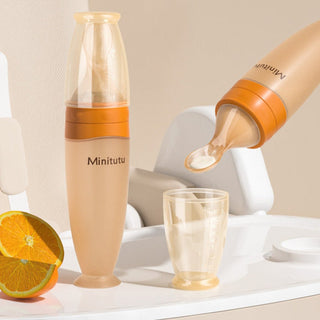 Minitutu Silicone Rice Paste Squeeze Food Spoon for Children