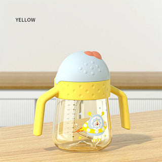 Noair Planet Learning Sliding Cover Straw Anti Water Drop Drinking Bottle for Kids