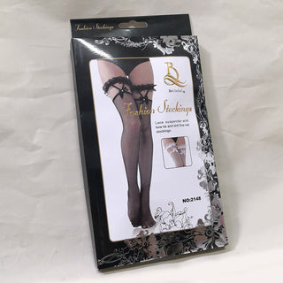 Women's Sexy Lace Suspender bow Fishnet Cut-out Over Stockings