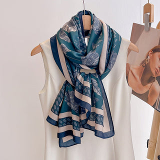 Women's Luxury Trendy Double-sided Floral Printed Viscose Scarf