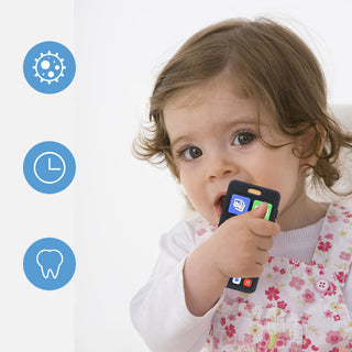 Silicone Toy Press Mobile Phone Shaped Baby Teether