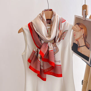 Korean Style High Quality Both Side Printed Women's Viscose Scarf