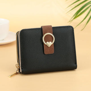 Korean Version Zipper Solid Color Women's Card Holder Wallet