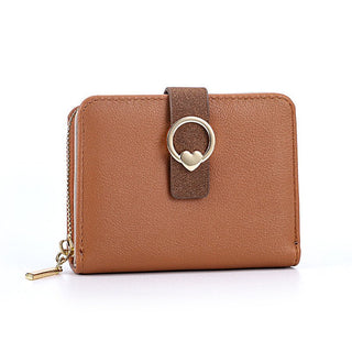 Korean Version Zipper Solid Color Women's Card Holder Wallet