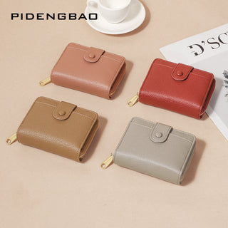 Compact and Handy PU Multi Chamber Coin Purse for Women