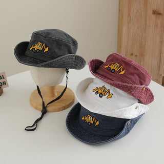 Washed Denim Comfortable Bucket Hat for Kids