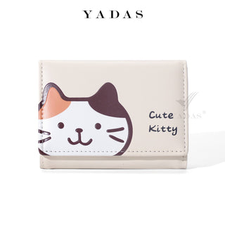 YADAS Cute Multipurpose PU Trifold Coin Wallet for Ladies