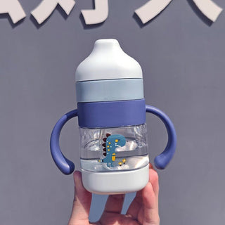 Baby Drinking Bottle Mum Pot with Straw and Anti Fall Features