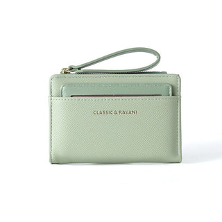 Women's High Quality Solid Color Zipper Coin Purse Card Holder Wallet