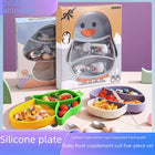 Children's Attractive Cartoon Shaped Multichambered Silicone Dinner Plate