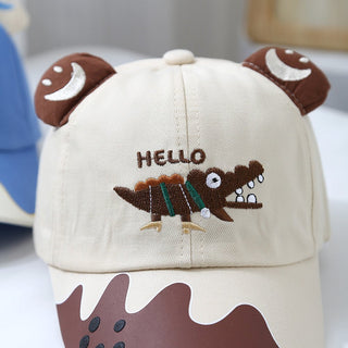 Little Crocodile Embroidered Baseball Cap for Children