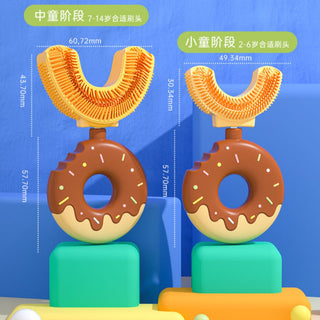 Children's U-Shaped Silicone Soft Bristle Donut Toothbrush