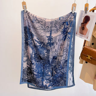 Women's Casual Both Side Printed Retro Style Viscose Scarf