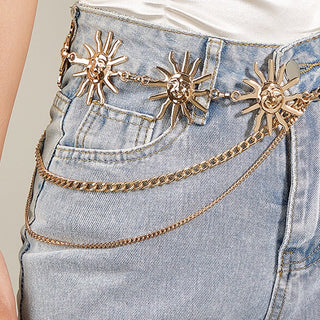 Moon & Star Shaped Elegant Waist Chain for Female