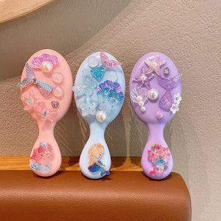 Cute Mermaid Themed Decorative Hair Brushes for Kids