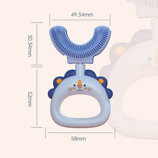 Children's U-Shaped Food Grade Soft Bristle Silicone Toothbrush