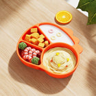 Dino Shaped Children's Silicone Compartment Feeding Plate
